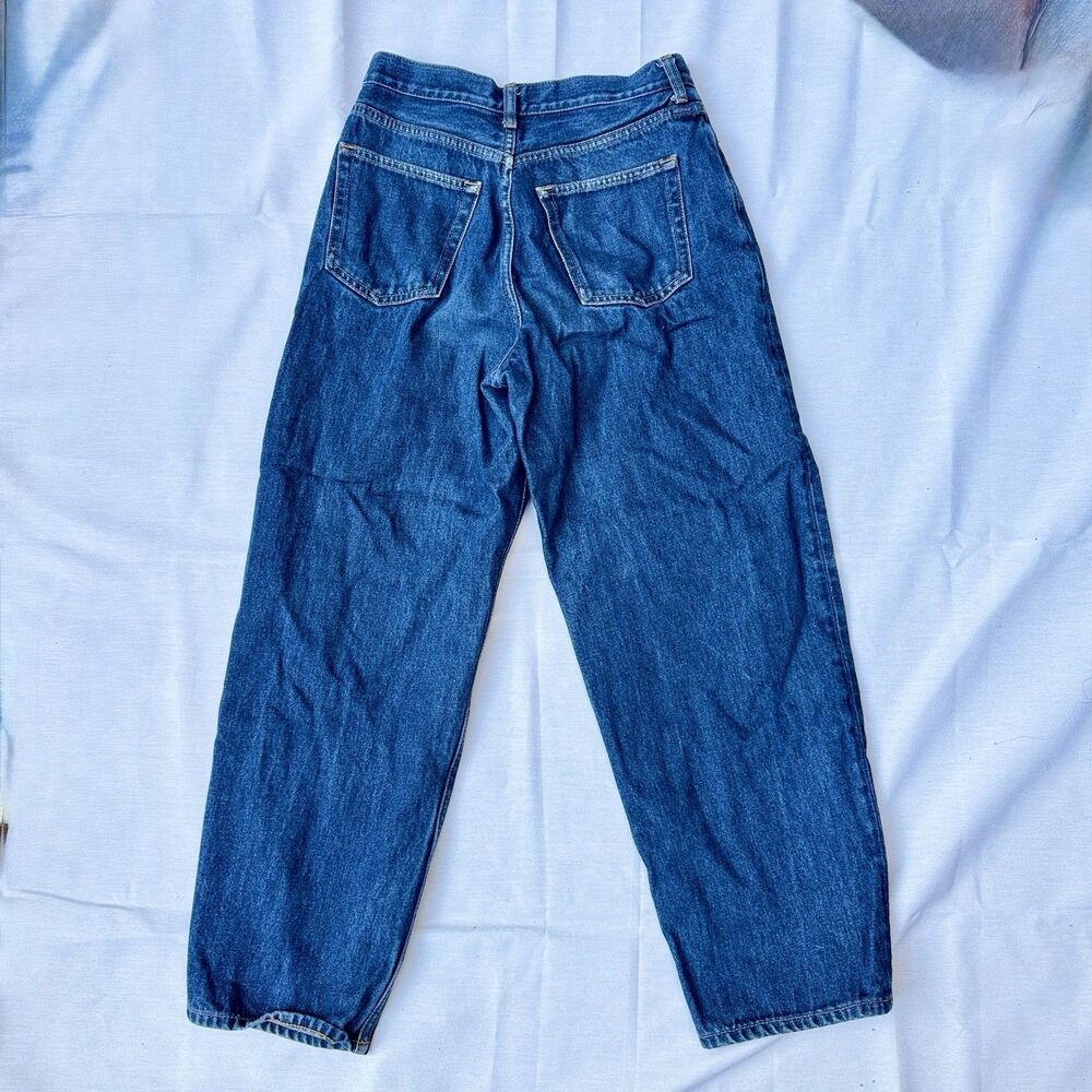 COS Boyfriend Jeans Womens 26 Blue Denim High Rise Cropped Made in Turkey